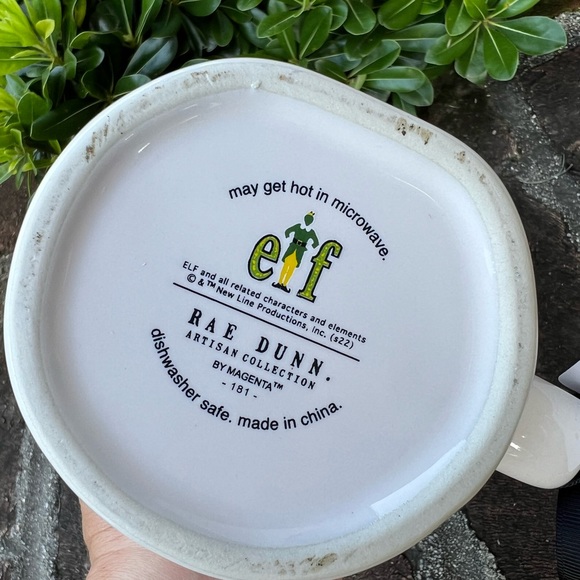 Rae Dunn NWT white "ELF" artisan collection mug Size 20 Ounce - Picture 2 of 6